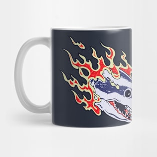 Burning Shark Tattoo Mug